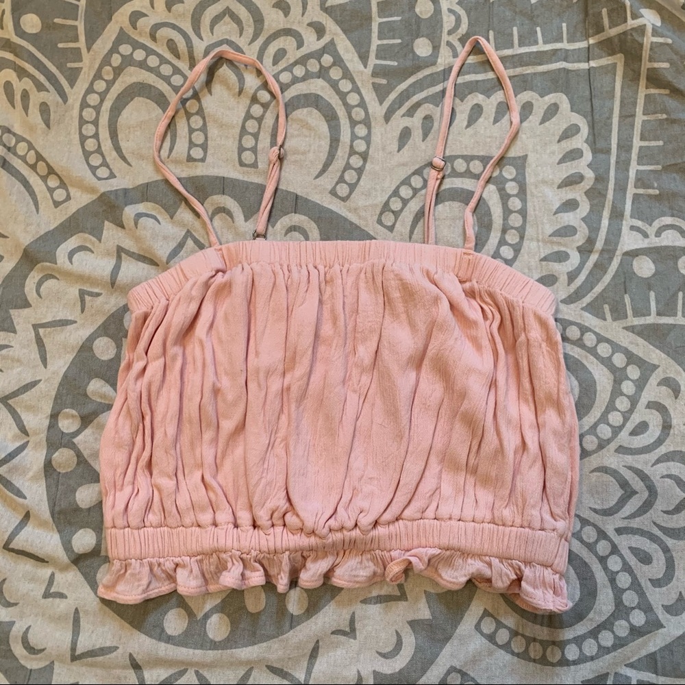 Hollister Ruffle Tube Top